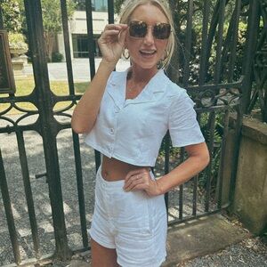 Chic White Two-Piece Set